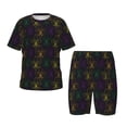 thumbnail image 1 of Balery Mardi Gras Carnival Conjunto de Pijama Infantil de Manga Corta con Estampado – Ropa de Dormir de Algodón Suave-4X-Large, 1 of 6