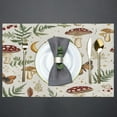 thumbnail image 6 of Beige Modern Mushroom Placemats Set of 6 Washable Kitchen Dining Table Mats 12 x 18 Inch Modern Cloth Place Mats Non Slip Heat Resistant Placemats for Home Kitchen Dinner Farmhouse Party, 6 of 6