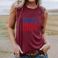 thumbnail image 2 of EINCcm Women American Flag Print Tank Tops USA Stars Stripes Patriotic T Shirt Summer Loose Vest Tees, 2 of 4