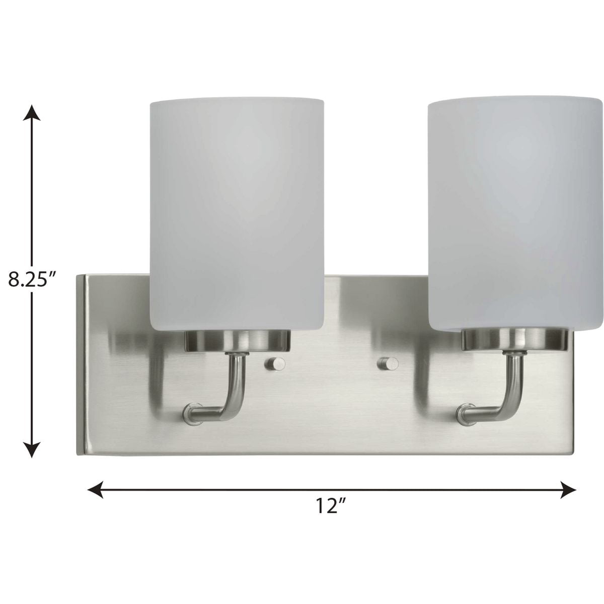 Merry Collection Two-Light Etched Glass Bath Vanity Wall Light
