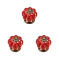 thumbnail image 3 of relayinert Poignées de Porte Poignée de Tirage Poignée de Porte Décoration de Matériel de Mobilier de Salon Rouge 3 Pcs, 3 of 6