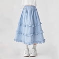 BRGZLK Girl's Flowy Swing Midi Skirt Summer Trendy Plaid Preppy Style ...