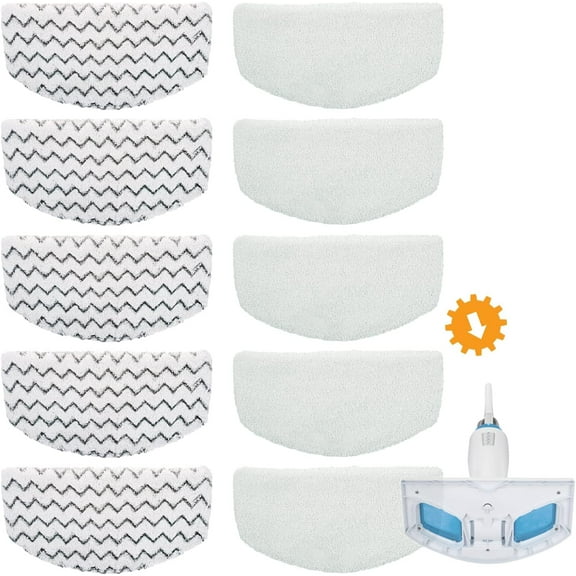 10 Pack Steam Mop Pads Replacement for Bissell Powerfresh Steam 1940 1440 1544 1806 2075 Series, Model 19402