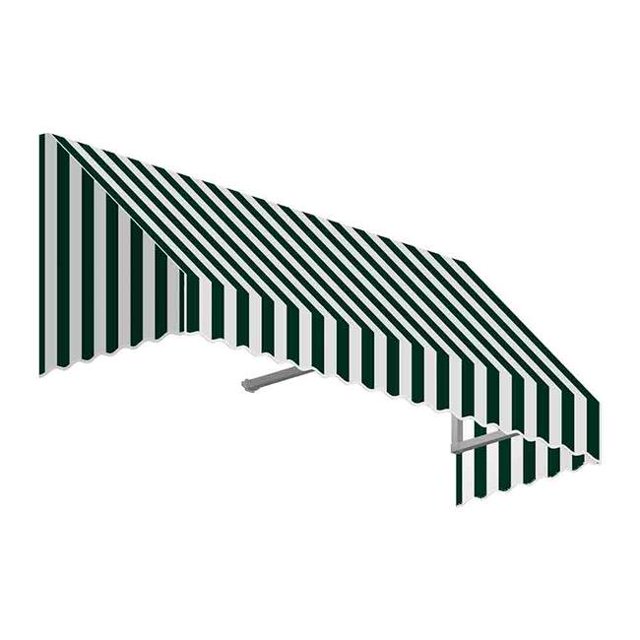 Awntech RF22-US-7FW Auvent de Fenêtre et d'Entrée San Francisco de 7,38 Pi, Vert Forêt et Blanc - 31 x 24 Po