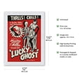 thumbnail image 2 of Lucky Ghost - Starring Mantan Moreland F.E Miller - Vintage Film Movie Poster c.1942 - Japanese Unryu Rice Paper Art Print (Unframed) 12 x 16 in, 2 of 4
