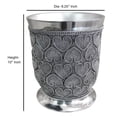 thumbnail image 4 of nu steel Beaded Heart Resin Decorative Small Trash Can Wastebasket, Garbage Container Bin for Bathrooms, Powder Rooms, Kitchens, Home Offices - Chrome, 4 of 4