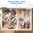 thumbnail image 4 of Sindcom 40 PCS Drawer Organizer, 4-Size Clear Plastic Bins Containers, for Bathroom and Vanity Storage, 4 of 10