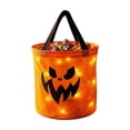 thumbnail image 2 of Gifts for Kids! Fwttom Halloween Candy Bags with Light- Holiday Trick or Treat Bucket, Portable Halloween Decorations Pumpkin Candy Bucket for Kids, 2 of 5