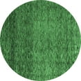 thumbnail image 1 of Ahgly Company Indoor Round Abstract Emerald Green Modern Area Rugs, 4' Round, 1 of 4
