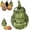 Green, variant on Pumpkin Shaped Glass Storage Jar with Sealed Lid, Aesthetic Glass Candy Container, Decorative Halloween Glass Jar for Dried Snacks Candy, Tabletop Ornament for Living Room Mantel Tray Home Decor