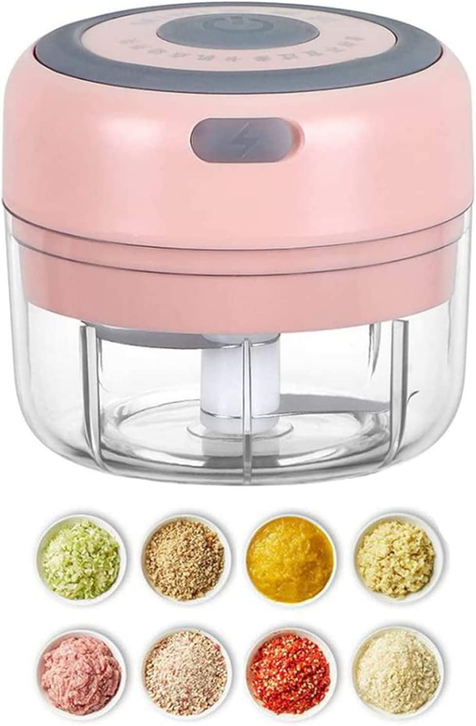 1pc Pink Electric Mini Garlic Chopper, 250ML USB Rechargeable Portable Electric  Food Chopper, Wireless Small Food Processor for Chopping Garlic, Ginger,  Chili, Minced Meat, Onion, Etc Kitchen Tools