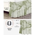 thumbnail image 3 of Marble Sage Green Wrap Around Bed Skirts for California King Bed 18" Drop,Bed Skirt with Adjustable Elastic Belt Dust Ruffle Bed Valance Modern Abstract Ink Painting Luxury Bed Frame Cover, 3 of 7