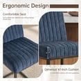 thumbnail image 5 of Usaint Sets of 2 Bar Stools with Thickened Metal Frame, Mid Back 26 Inch Counter Height Upholstered Modern Bar Chairs for Kitchen Island,Blue, 5 of 10