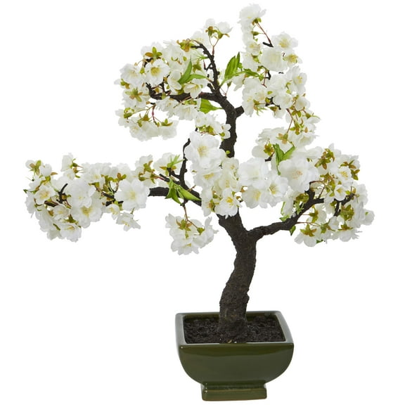 Nearly Natural 20" Cherry Blossom Bonsai Artificial Tree
