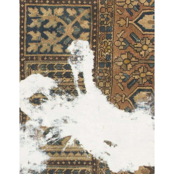 Ahgly Company Indoor Rectangle Abstract Desert Sand Beige Oriental Area Rugs, 2' x 3'