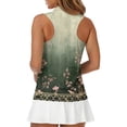 thumbnail image 6 of Golf Shirts for Women Sleeveless Zip Collared Athletic Tank Tops with Print, Golf and Tennis Performance Top Light Green M, 6 of 6