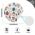 thumbnail image 2 of Ryvnso Christmas Snowflake Tree House Round Plate Mats Dining Table Placemat Set of 4 for Holiday Decoration, 2 of 7