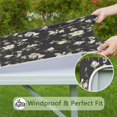 thumbnail image 6 of Square Tablecloth with Elastic Edges 36 * 36 Inch Pioneer Waterproof White Flower Table Cover Washable Indoor and Outdoor for Party Kitchen Dinner Banquet Patio Picnic, 6 of 6