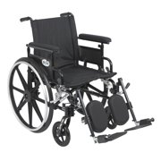 Drive Medical Viper Plus GT Wheelchair with Flip Back Removable Adjustable Full Arms, Elevating Leg Rests, 20" Seat