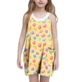 thumbnail image 2 of ATOGUTA Elegant Dresses for Girls Casual Summer Spaghetti Straps Easter Romper Dresses with Pockets for Kid Size 3T-10. Multicolor, 2 of 6
