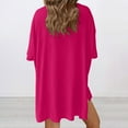 thumbnail image 6 of LOVZFMLL Two Piece Sets for Women Summer Casual Oversized Shirts Biker Shorts Lounge Sets Matching Clothing Going Out Hot Pink M, 6 of 9
