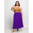 thumbnail image 6 of Plus Size Elastic Waist A Line Maxi Skirt, 6 of 11