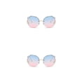 thumbnail image 2 of Gafas de sol sin marco Sonducket Vintage de lujo lentes degradados con incrustaciones de diamantes de imitación UV400, 2 of 6