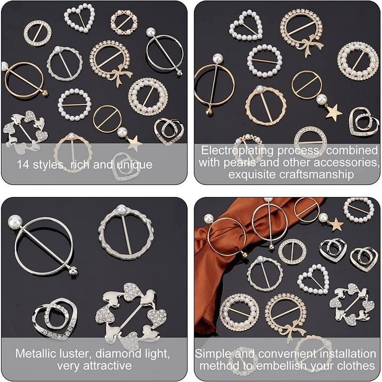 Shop GORGECRAFT 10PCS 5 Colors Silk Scarf Ring Clip T-shirt Tie Clips Gold  Silver Metal Round Circle Clip Buckle Clothing Ring Wrap Holder Zinc Alloy  Scarves Clasp Waist Buckles for Women Dress