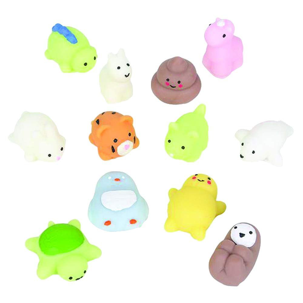 PROLOSO Squishy Toys Squeaky Fidget Tongues Alternative Animals Squeeze Stress Relief Pack of 6