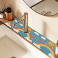thumbnail image 2 of Yayeee Faucet Mat for Kitchen Sink 30" Diatomite Long Splash Guard Pad, Rainbow with Stars, 2 of 7