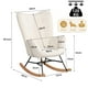 thumbnail image 3 of Mecedora Silla Sillón Reclinable Terciopelo Moderno Individual Blanco, 3 of 9