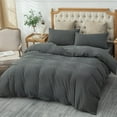 PURE ERA Duvet Cover Set Ultra Soft Heather Jersey Knit Cotton Home