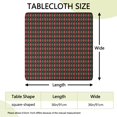 thumbnail image 2 of Multicolor Christmas Pattern Square Fitted Tablecloth with Elastic Edge,Square Table Cover,Washable Elastic Table Cover for Home Kitchen Party Decor 36"x36", 2 of 6