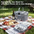 thumbnail image 7 of Tirrinia Picnic Basket - Insulated Cooler, Foldable Picnic Basket with Utensil Carrier, Lightweight Leakproof Portable Basket Set, 7 of 7