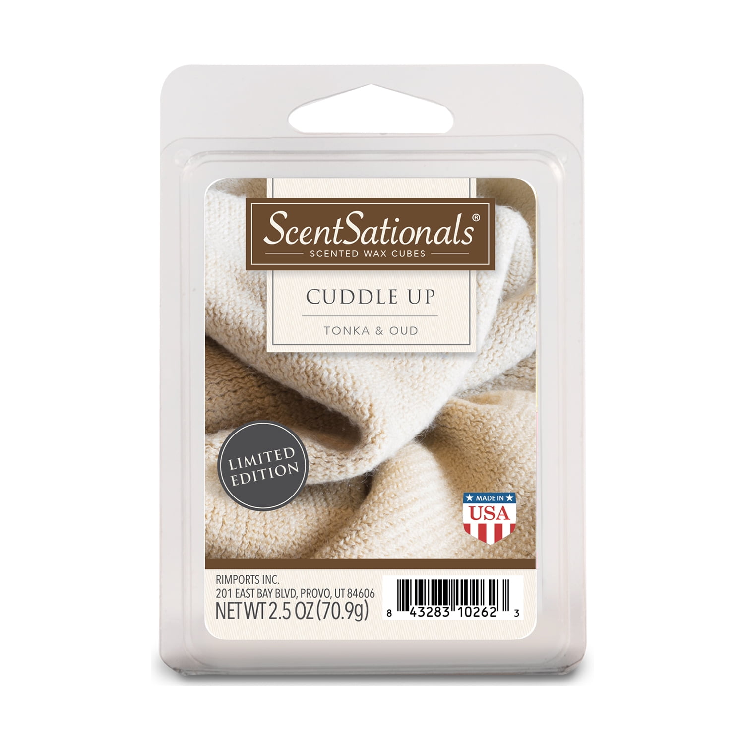 Scentsationals Cuddle Up 2.5 oz Scented Fragrant Wax Melts 3 Pack