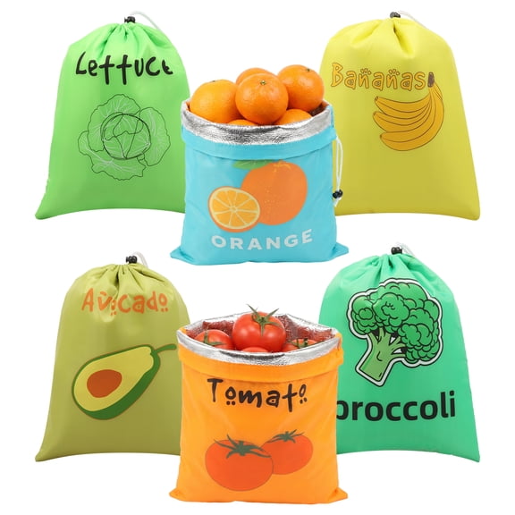 6 Pcs Banana Bag 11 x 14 in Reusable Protective Storage Bag for Banana to Protect Fruit in the Fridge Keeps Food Long Lasting Freshness
