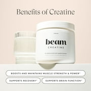 Beam Creatine Powder – Micronized, Third Party Tested Monohydrate for Strength & Recovery, Blue Raspberry