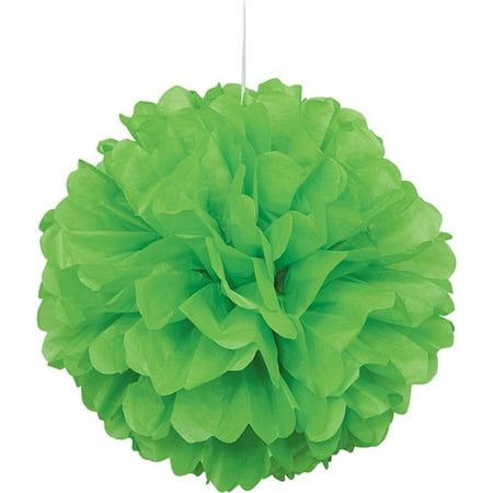 Tissue Paper Pom Pom, 16 in, Lime Green, 1ct