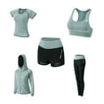 thumbnail image 3 of HAPIMO Women's 5 PCS Workout Sets Plus Size Yoga Clothing Suit Set Tracksuit Running Winter Fitness Clothing Womens Bib Woman Green XXL, 3 of 4