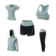 thumbnail image 3 of ICHUANYI Clearance 5PCS Yoga Clothing Suit Set Tracksuit Running Gym Winter Fitness Clothing Womens(Green, XL) ICHUANYI WER2023081109154, 3 of 5
