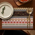 thumbnail image 5 of Rustic Tribal Style Placemats Set of 4, 12x18 Inch Boho Cotton Linen Table Mats with Vintage Patterns, Washable Ethnic Artistic Decor for Kitchen Dining Table Nordic Bohemian Look, 5 of 6