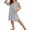Light Gray, variant on Bamboo Viscose Night Gown Plus Size Sleep Shirt Oversized Pajamas for Women Night Shirt Nightgown