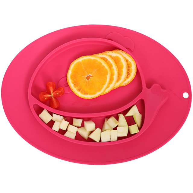Tipo De Ballena Rejilla Para Niños Plato De Cena De Silicona Tazón De Cena Ventosa De Silicona Para Bebés Vajilla Anticaída Portátil Cuenco De Suplemento De Alimentos Para Bebés matsuzay HA019338-00