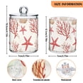 thumbnail image 5 of Yayeee 4 Pack Qtip Holder Bathroom Cotton Swab Canister with Lid Clear Dispenser Set, White Starfish, 5 of 6