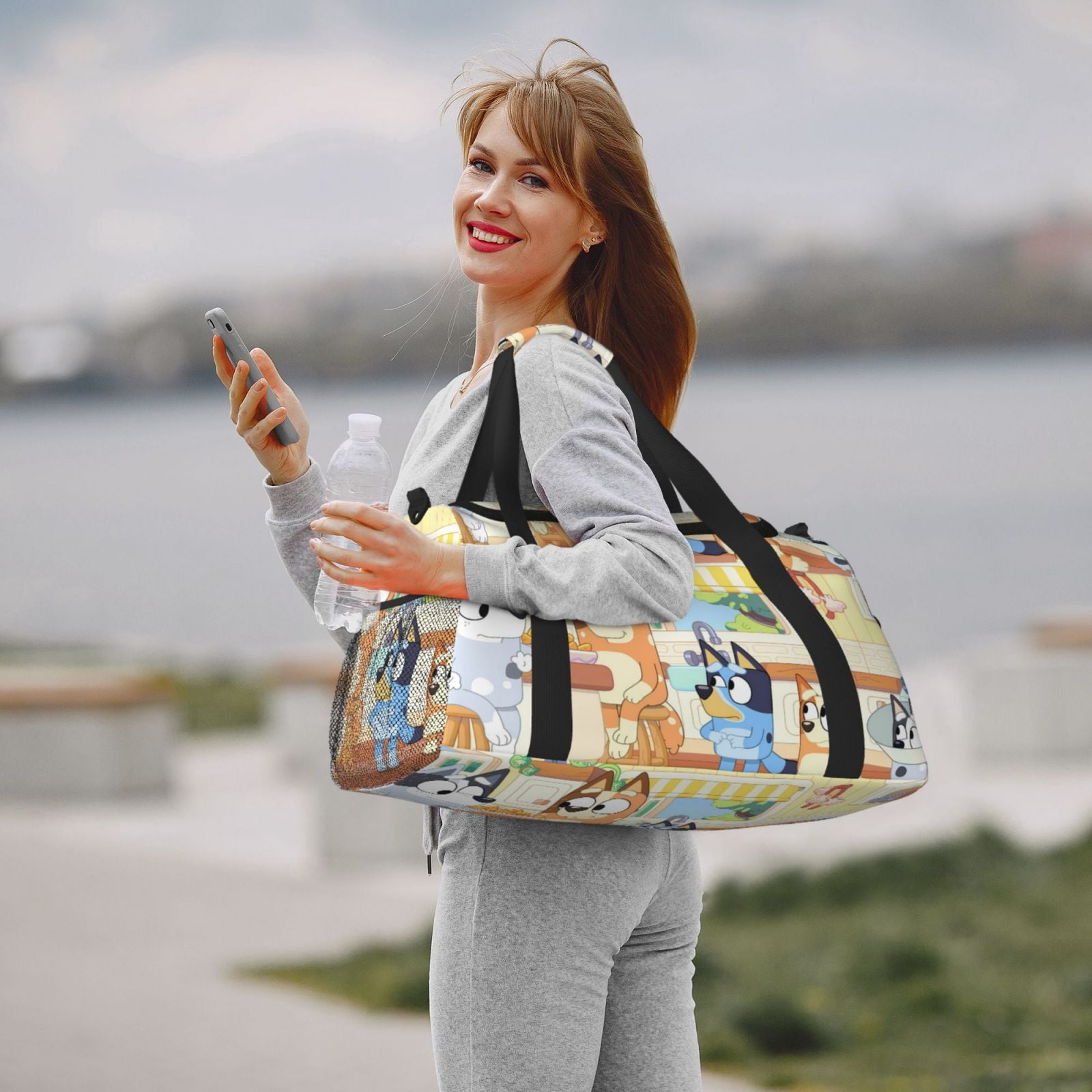 Netaao Bluey for Travel Duffle Bag,Weekender Carry On For Women, Travel Essentials Sport Gym Bag for Men
