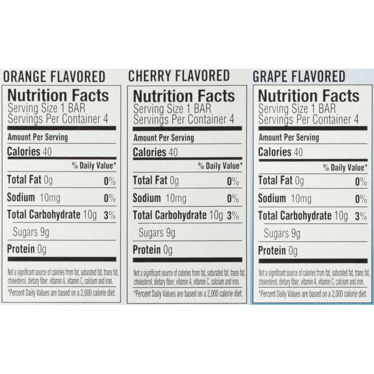 Minute Maid Juice Bars-Orange, Cherry, Grape 12 count