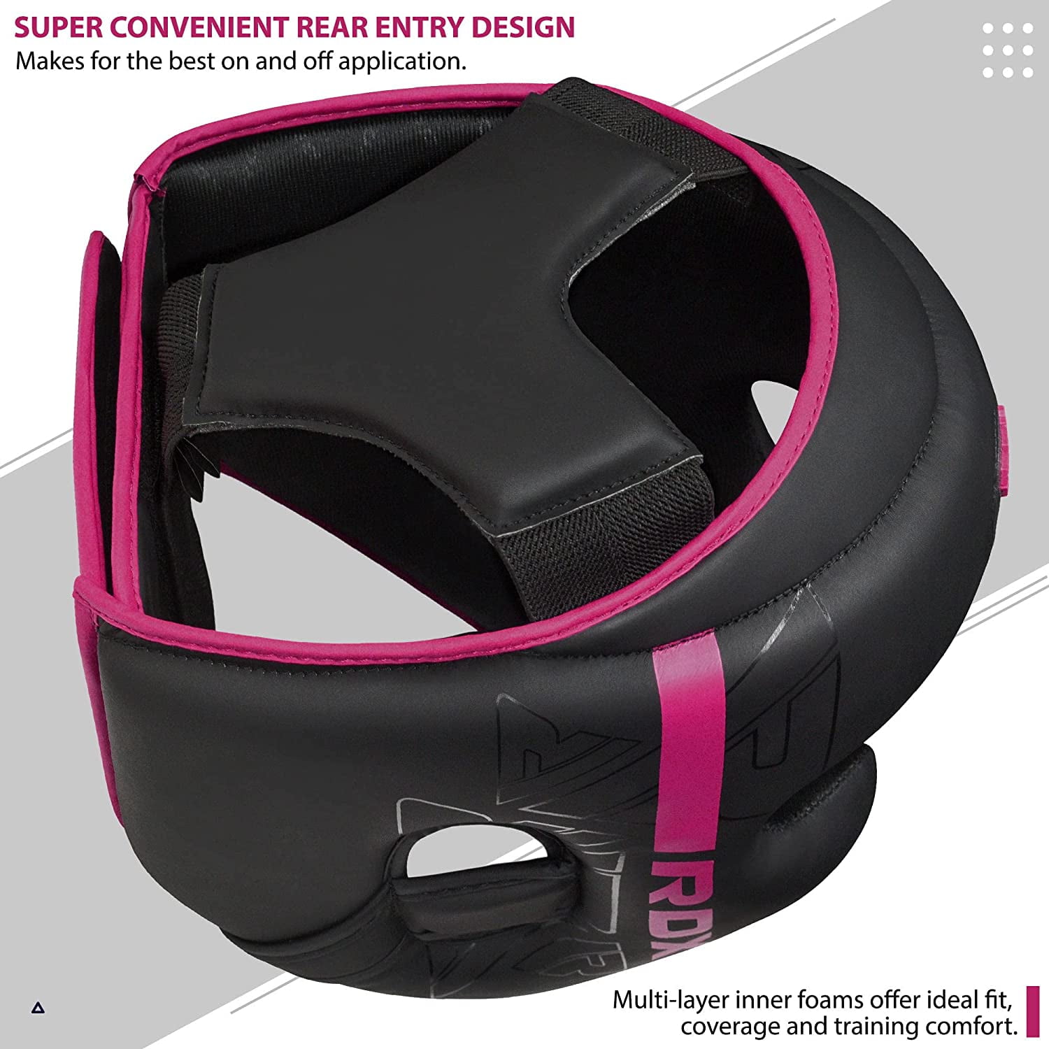 RDX Headgear for Boxing, MMA Training, Adjustable Padded KARA Head Gear for Cheeks, Forehead and Ear Protection, Muay Thai Headgear, Kickboxing, Sparring, Martial Arts, Karate, Taekwondo Helmet