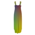 thumbnail image 3 of SMihono Robe Maxi Bohème d'Été pour Femmes Grande Taille Robe d'Été pour Femmes Design Décontracté Robe Dégradée Sans Manches Col Suspendu Col en V Longue Robe Robe de Plage Évasée, 3 of 5