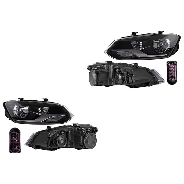 2 Faros Delanteros Vento 2016 A 2020 Volkswagen Eléctrico S/Motor P/Halog DEPO .