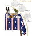 thumbnail image 2 of 4th of July Table Cloth, Independence Day Blue White Red Stripes Country Star Waterproof Tablecloth for Square Tables, Washable Fabric Table Cover for Restaurant Kitchen Dining Tables 54"x54", 2 of 6